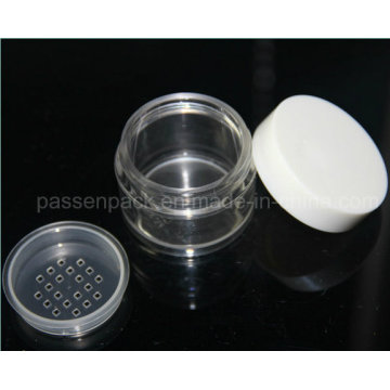 Small Round Plastic Loose Power Jar for Cosmetic Packaging (PPC-LPJ-020)